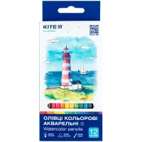 Colored pencils Kite Classic watercolor, 12 colors (K-1049)