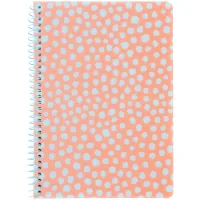Axent spiral notebook A5 80 sheets, cell, plastic cover, peach (8462-3-A)
