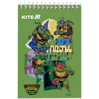 Kite spiral notebook Ninja Turtles A6, 48 sheets, unlined (NT25-196)