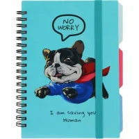 Notebook Optima Desing 37, B6 with dividers 100 sheets, cell (O20358-37)
