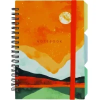 Notebook Optima Desing 43, B6 with dividers 100 sheets, cell (O20358-43)