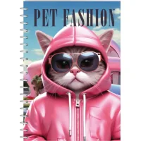 Notebook Economix A5 plastic cover, spiral, 80 sheets, cell (E21958-07)