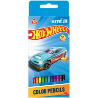Colored pencils Kite Hot Wheels three-sided, 12 colors (HW25-053)