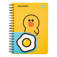 Yes notebook 2 in 1 B5 B7 80 sheets 20 sheets double spiral Line Friends Sally cell (151780)