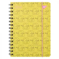 Yes notebook A5 80 sheets on a spiral with an elastic band Hey Helly cell (151837)