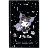 Блокнот Kite А6 Kuromi, тверда обкладинка, 80 аркушів, клітинка (HK24-199-1)