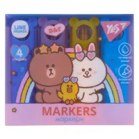 Set of markers Yes text Line Friends 4 pcs (391105)
