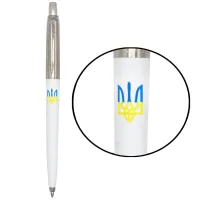 Ручка кулькова Parker JOTTER 17 Originals UKRAINE White CT BP Трезубец син-жовтий (15032_T0017u)