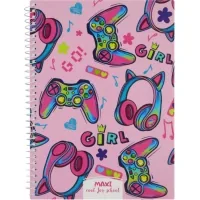 Maxi A5 notebook, plastic cover, spiral, 60 sheets, cell (MX21213-01)