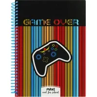 Maxi A5 notebook, plastic cover, spiral, 80 sheets, cell (MX20832-22)