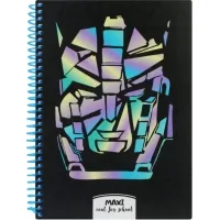 Maxi A5 notebook, plastic cover, spiral, 80 sheets, cell (MX20832-09)