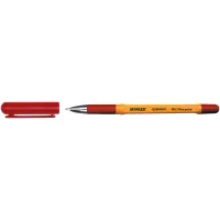 Ручка кулькова Stanger Fine point 0,7 мм, з грипом, червона, 10 шт (M 0.7-18000300057)