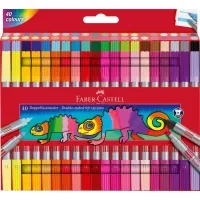 Faber-Castell double-ended felt-tip pens Double-ended Fiber tip, 40 colors (32421)