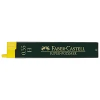 Lead for mechanical pencil Faber-Castell Super-Polymer H (diameter 0.35 mm), 12 pieces in a pencil case (27657)