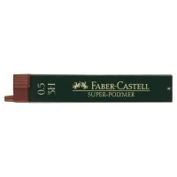 Stylus for mechanical pencil Faber-Castell Super-Polymer 3H (diameter 0.5 mm), 12 pieces in a pencil case (27659)