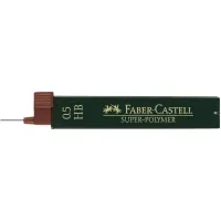 Lead for mechanical pencil Faber-Castell Super-Polymer HB (diameter 0.5 mm), 12 pieces in a pencil case (16782)