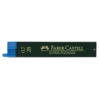 Lead for mechanical pencil Faber-Castell Super-Polymer 2B (diameter 0.7 mm), 12 pieces in a pencil case (22544)