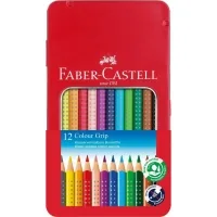Faber-Castell watercolor pencils, three-sided, metal case, 12 colors (112413) (27632)