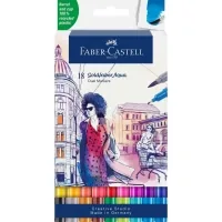 Art marker Faber-Castell watercolor double-sided Goldfaber Aqua Dual Marker, 18 colors (32363)