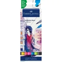 Art marker Faber-Castell watercolor double-sided Goldfaber Aqua Dual Marker, 6 colors (32361)