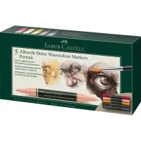 Faber-Castell Watercolor Double Sided Albrecht Dürer Portrait Art Marker Set of 5 Colors Portrait (31350)