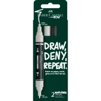 Set of markers Faber-Castell acrylic double-sided Multimark Acrylic Black & White, 2 colors (black + white) (33115)