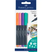Набір маркерів Faber-Castell тонких для декору CreativeMarker M (1,5 мм) 4 кольора (32658)