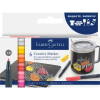 Набір маркерів Faber-Castell тонких для декору Creative Marker M (1,5 мм), 6 кольорів (32659)