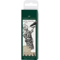Faber-Castell liner set of capillary pens PITT ARTIST PENS (S, F, M, B) color black 4 pcs (15434)