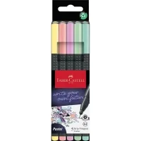 Faber-Castell liner set of capillary pens Grip Finepen neon trihedral 0.4 mm, 5 colors (32145)