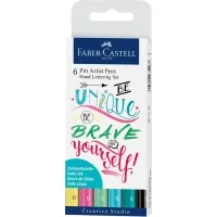 Faber-Castell liner PITT Artist Pens Hand Lettering Set (pastel shades) 6 pcs (27371)