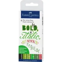 Liner Faber-Castell set of capillary pens PITT Artist Pens Hand Lettering Set 6 pcs. of different thicknesses (27339)
