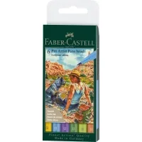 Liner Faber-Castell set of capillary pens PITT Artist Pens Brush Summer vibe, 6 colors (32108)