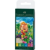 Liner Faber-Castell set of capillary pens of brushes PITT Artist Pens Brush Springtime, 6 colors (32107)