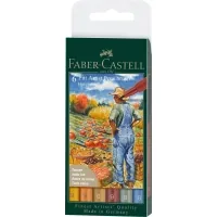 Liner Faber-Castell set of capillary pens of brushes PITT Artist Pens Brush Harvest, 6 colors (32109)