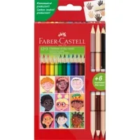Colored pencils Faber-Castell Children of the World 12 colors + 3 pcs (511514) (32331)