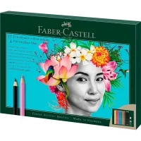 Colored pencils Faber-Castell Polychromos 17 colors with accessories in a cardboard gift box (210052) (32668)