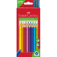 Colored pencils Faber-Castell JUMBO Triangular Junior, thickened, 20 colors triangular + sharpener (12391)