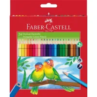 Colored pencils Faber-Castell 24 colors three-sided + sharpener (120524) (21615)