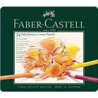 Colored pencils Faber-Castell POLYCHROMOS 24 colors, in a metal box (110024) (15441)