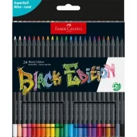 Colored pencils Faber-Castell Black Edition color pencils 24 colors three-sided ebony, (116424) (31227)