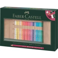Colored pencils Faber-Castell Polychromos 30 colors in a roll case with accessories, 110030 (31344)