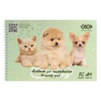 Альбом для малювання ZiBi Kids Line FRIENDS, А4 20 арк., 120 г/м2, на пружині (ZB.1443-38)