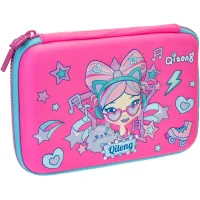Пенал Cool For School 1 відділення з органайзером фуксія (QT-5630-Rosered)