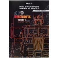 Кольоровий папір Kite А4 двосторонній Transformers 15арк/15 кол (TF24-250)