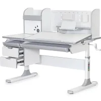 Парта Mealux Hamilton Multicolor Grey (BD-680 W/G MC+G з полицею)