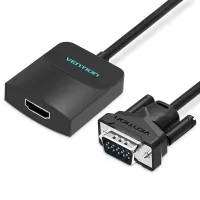 Adapter VGA 15F to HDMI M 1080P 60Hz 3.5mm Audio 0.15m Vention (ACNBB)