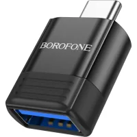 Adapter BV18 USB to USB-C M USB3.0 Black BOROFONE (6941991104015)