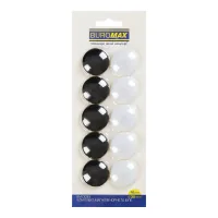 Magnet Buromax set BLACK AND WHITE, 10 pcs 30 mm (BM.0039)