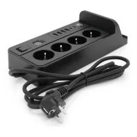 Мережевий фільтр живлення Voltronic G12H, 4 роз, 4USB 3,2А, 2 Type-C, 2м Black (YT-G12H)